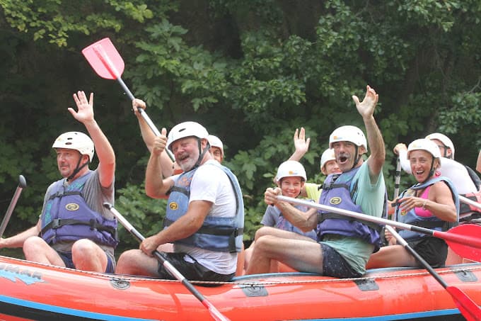 Cetina canyon rafting action