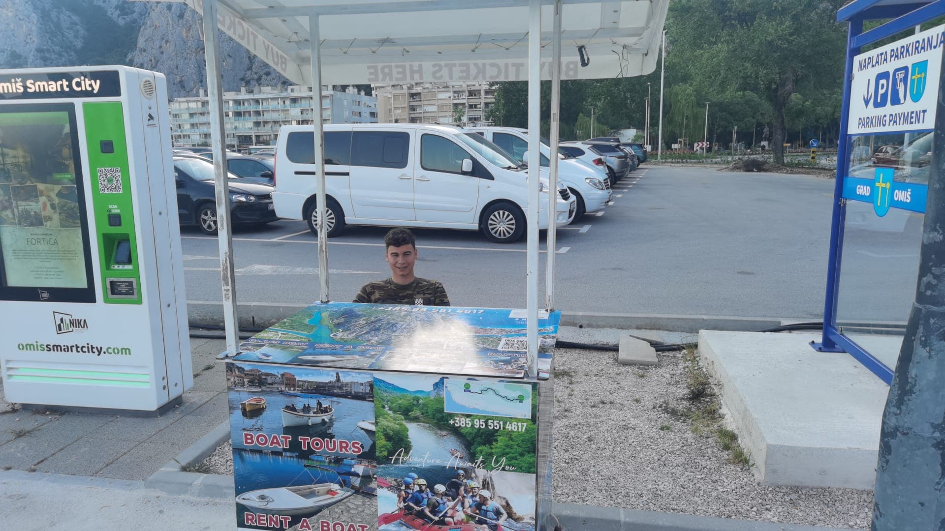 Omiš harbour on the Cetina promenade